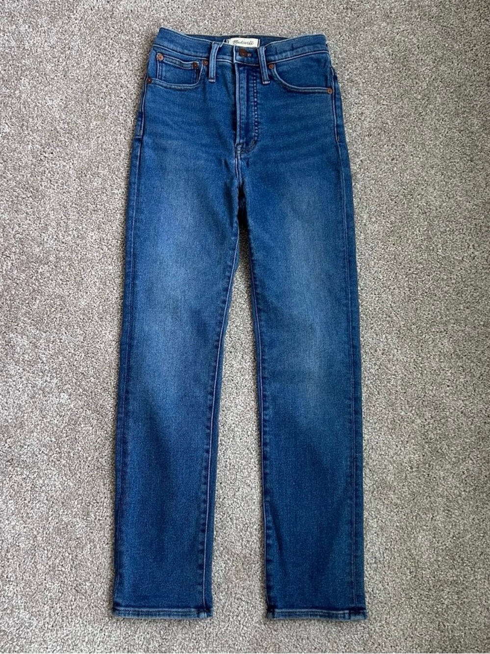 Madewell The Perfect Vintage Jean High-Rise Straight Leg Medium Wash Denim 25